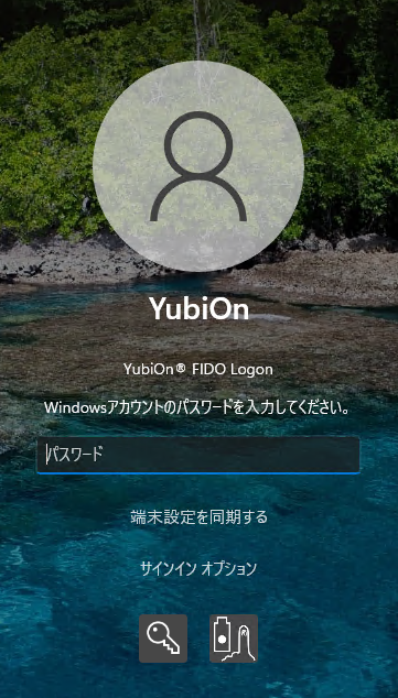 Windowsパスワード入力