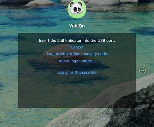 Connect the authenticator to a USB port