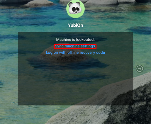 Click Sync machine settings