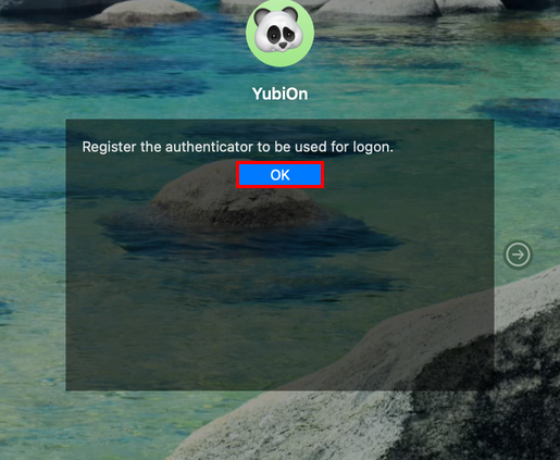 Start of authenticator registration