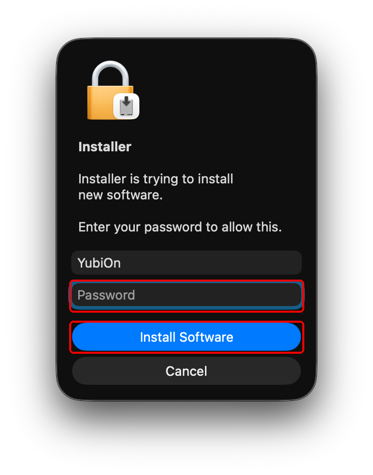 Enter password