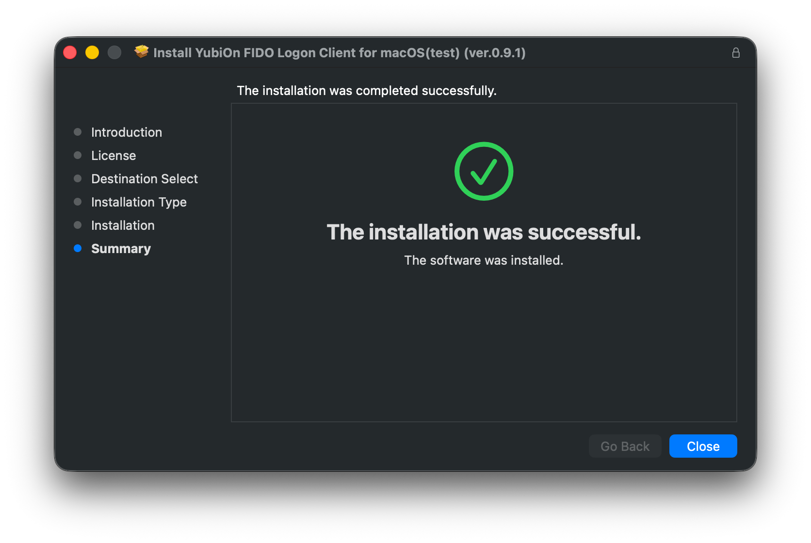 Installation complete
