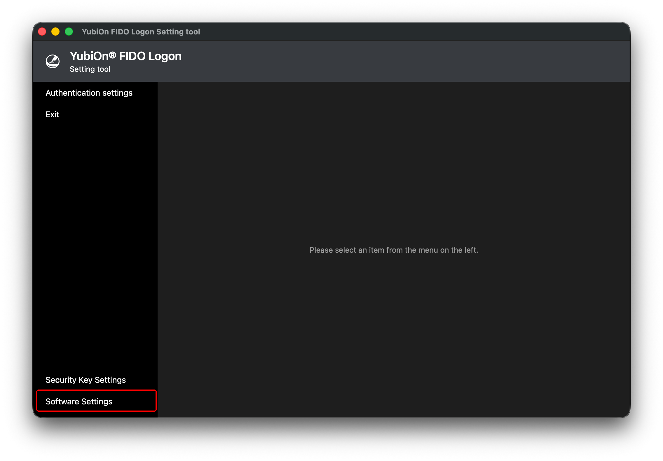 Click &ldquo;Software Settings&rdquo;