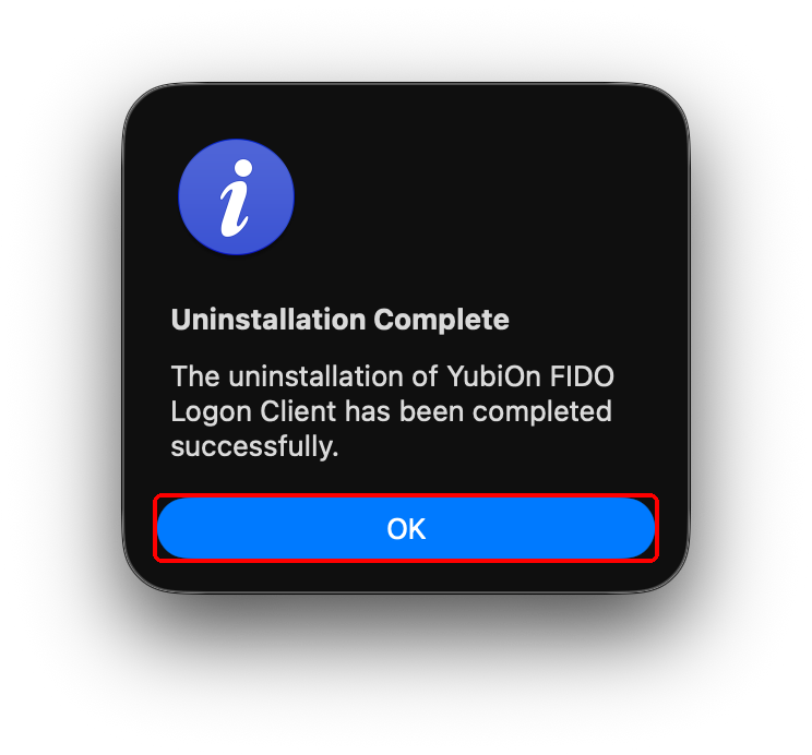 Uninstallation complete