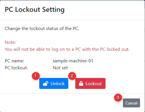 PC lockout