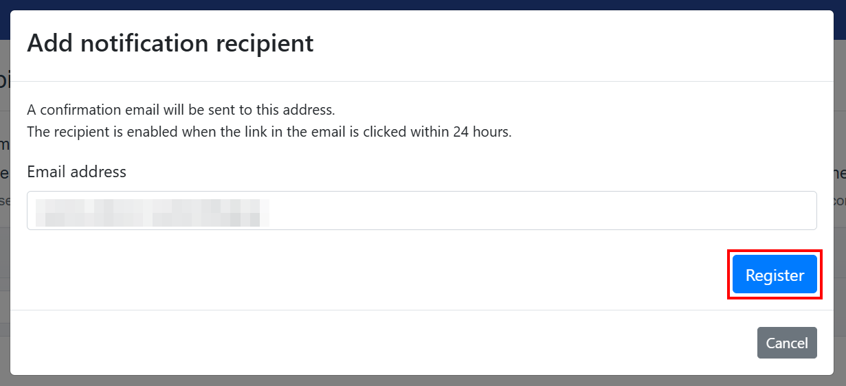 Click the Register button