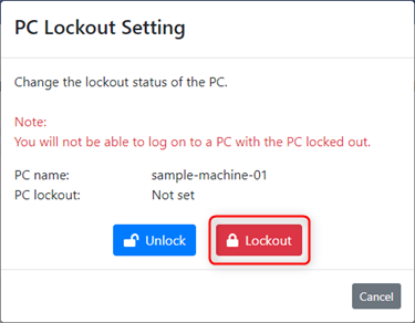 Enable PC lockout